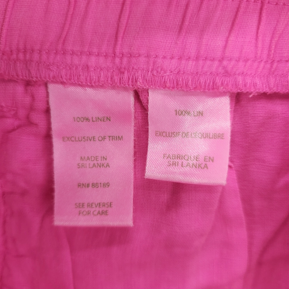 NWT LILLY PULITZER Lilo Linen Short Aura Pink Lagoon Garment Dyed S M XL - Picture 4 of 10